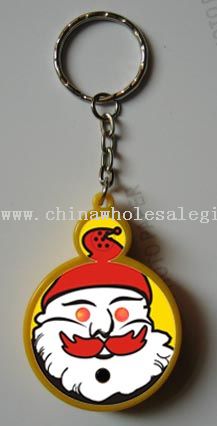 Santa Claus Pre-recorded Sound Led Keychain