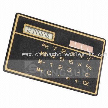 8-digit Slim Card Shape Solar Power Calculator