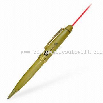 Laser Pointer Pen with Brass Barrel Gold Finish
