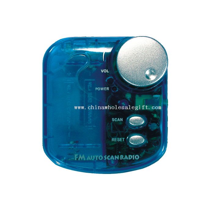 FM auto scan radio with earphone