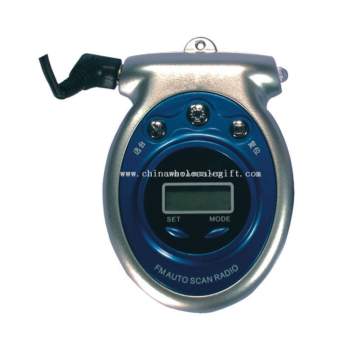 FM auto scan radio with earphone