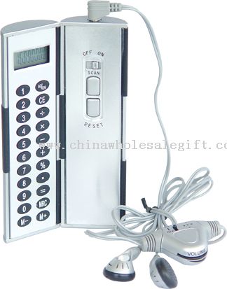 Magic FM auto scan radio with earphone & calculator