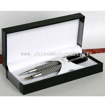 METAL BALLPOINT PEN AND ROLLER PEN WITH MATCHED GIFT BOX