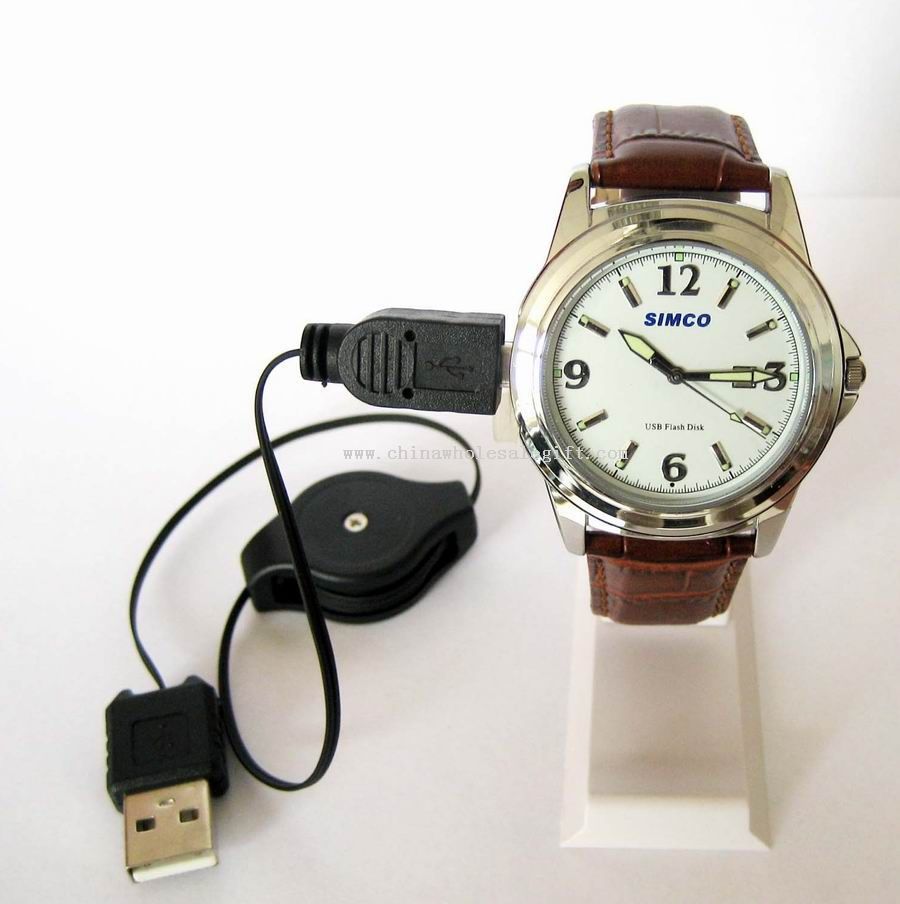 Waterproof USB Flash Disk Watch