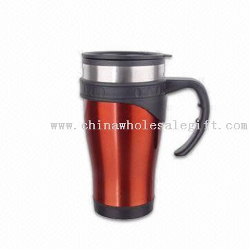 16oz Travel Mug with Outer Plastic Lining