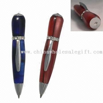 Mini Acrylic Pen with Rhinestone Decorated Designs