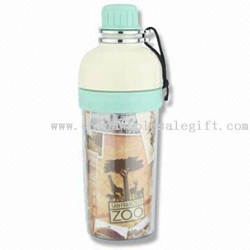 Plastic Mug with Special Design of Two Lids