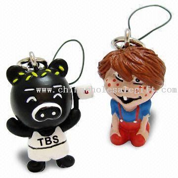 3-D PVC Figurine Mobile Phone Pendants
