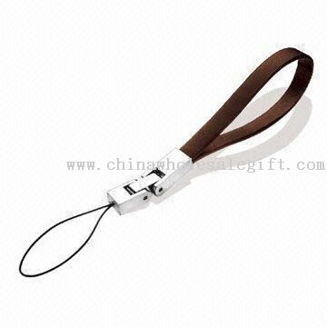 Mobile Phone Short Strap with Metal Decoration