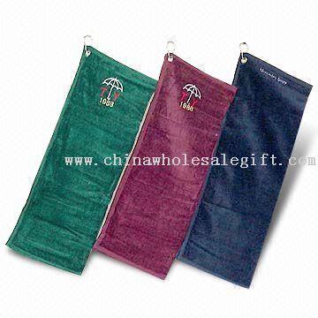 Golf Towels with Embroidered Logos in 1 to 4 Colors