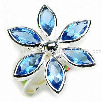 Gemstone Ring with Nickel-free Plating