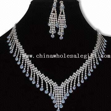 Costume Jewelry Set with Swarovski Rhinestones