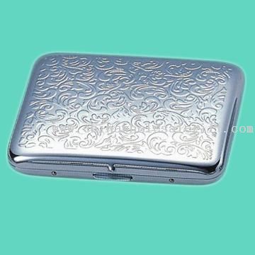 Brass Cigarette Case in Silver-Plated Finish