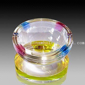 Ashtray, Made of Colorful Crystal