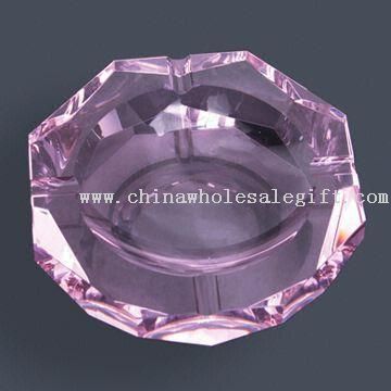 Crystal Purple Ashtray with Diamond-edged