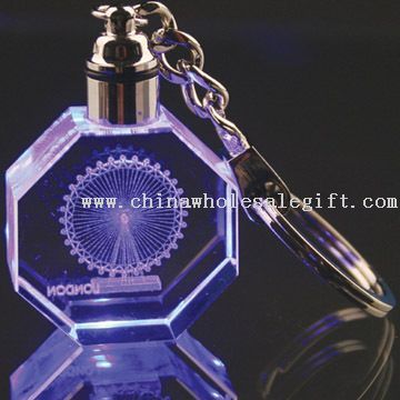 Crystal Keychain with LED Light