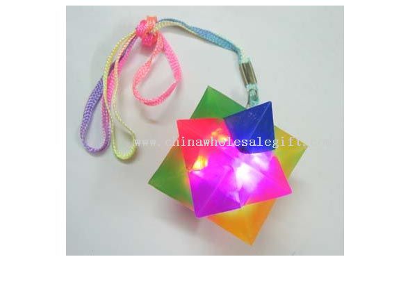 Flashing ball with lanyard