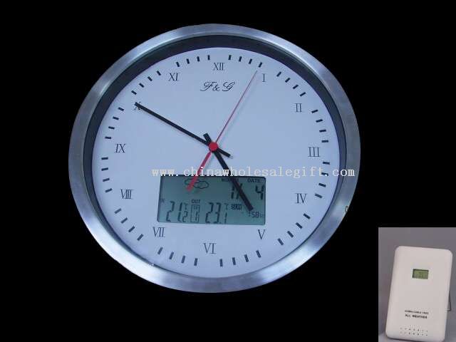 Wireless Weather Station Wall Clock