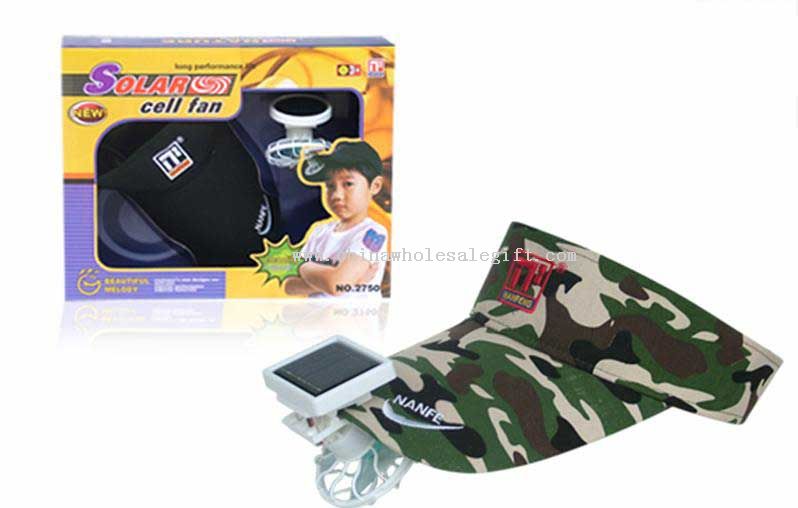 Solar cap with fan