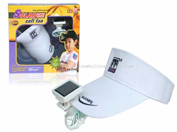 Solar cap with fan