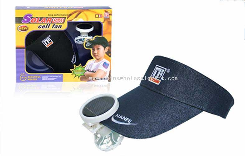 Solar cap with fan