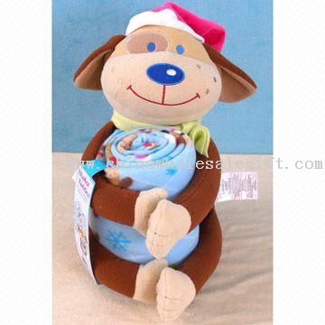 Double-side Fleece Dog Holding Blanket