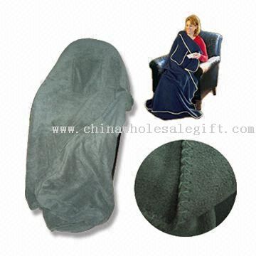 Fleece TV Blankets with Pocket and Feet Holder