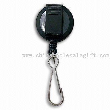 Roundness Badge Reel with Plastic Clip and Zinc Alloy Hook