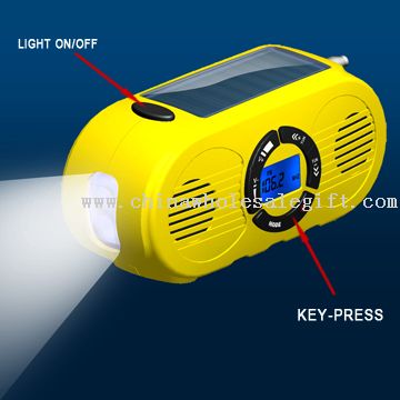 Solar/Dynamo FM/AM/WB Radio Torch