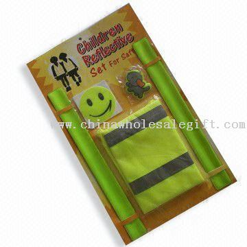 Warning Vest Sets, Snap Reflective Band, Safety Bracelets for Promotional and Gifts Purposes