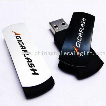 Stylish swivel pen drives Gigaflash Aluminum Swivel Flash Drive with Hand Strip