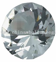 Crystal Faceted Diamond Paperweight