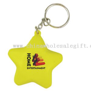 Star stress reliever key chain