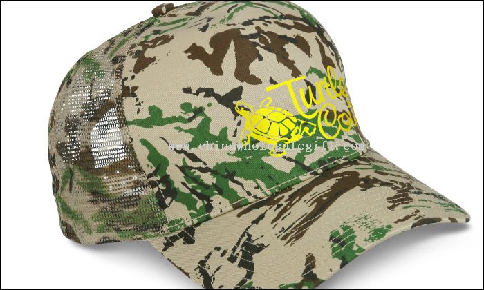 Mesh Back Camouflage Cap - Heat Transfer