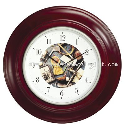 Mahogany Stained Wall Clock