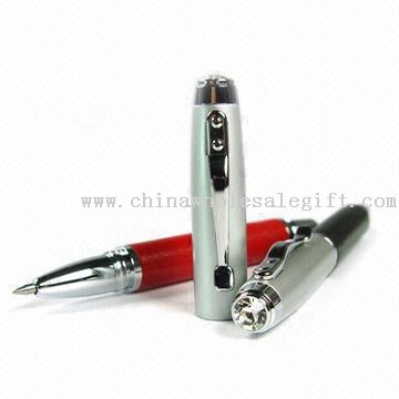 Metal Ballpen with 2pcs Swarovski Crystal Chatons