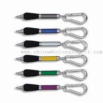Portable Metal Ballpoint Pen with Carabineer