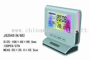 Clock with weather station