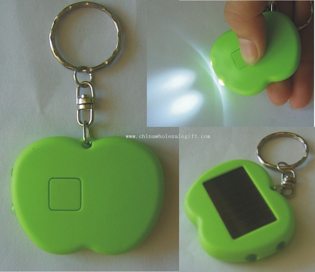 Apple Shaped Solar LED Keychain
