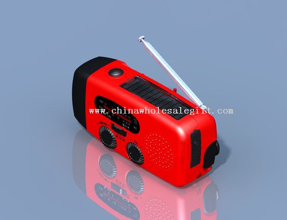 Solar Hand Crank Flashlight Radio