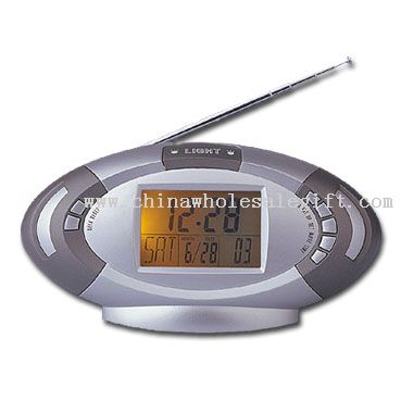 FM Radio & Weather Station Clock with Calendar