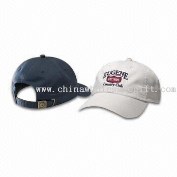 Golf Cap with Back Velcro Closure, Logo Embroidery on Front and Peak