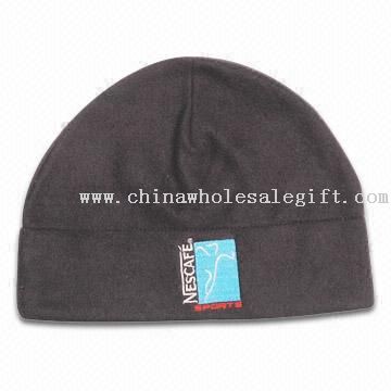 Winter Beanie Hat, Made of Polyester Polar Fleece