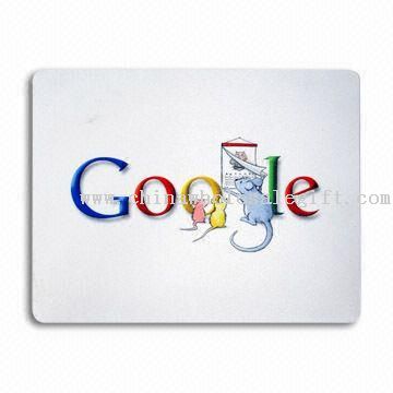 Promotional Mouse Pad with Silkscreen Printing and White Color, Made of PVC and EVA