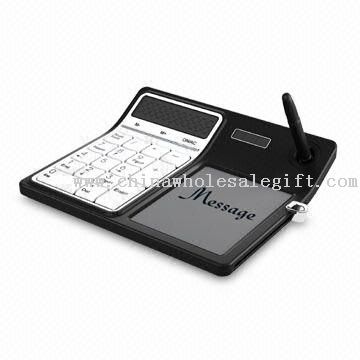 Eco Memo Board, 12 Digits Solar Calculator,Magnetic Pen,Write and Erase Easily, CE/RoHS/FCC Approval