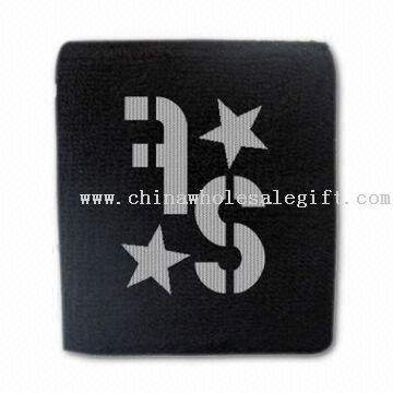 Sports Wristband with Embroidered Printing, Customized Designs are Welcome
