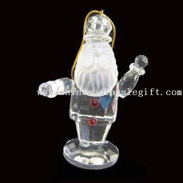 Christmas Ornament with Santa Claus Shape Design, Made of Crystal