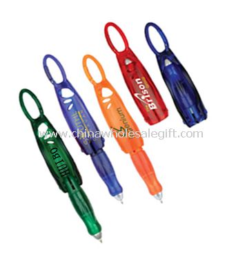 folded Carabiner pen with light FLIP OUT CARABINER PEN