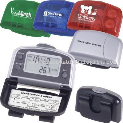 Pedometer with Stopwatch and Large Room for Logo Imprint