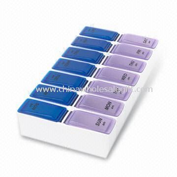 plastic Square 7 days pill box